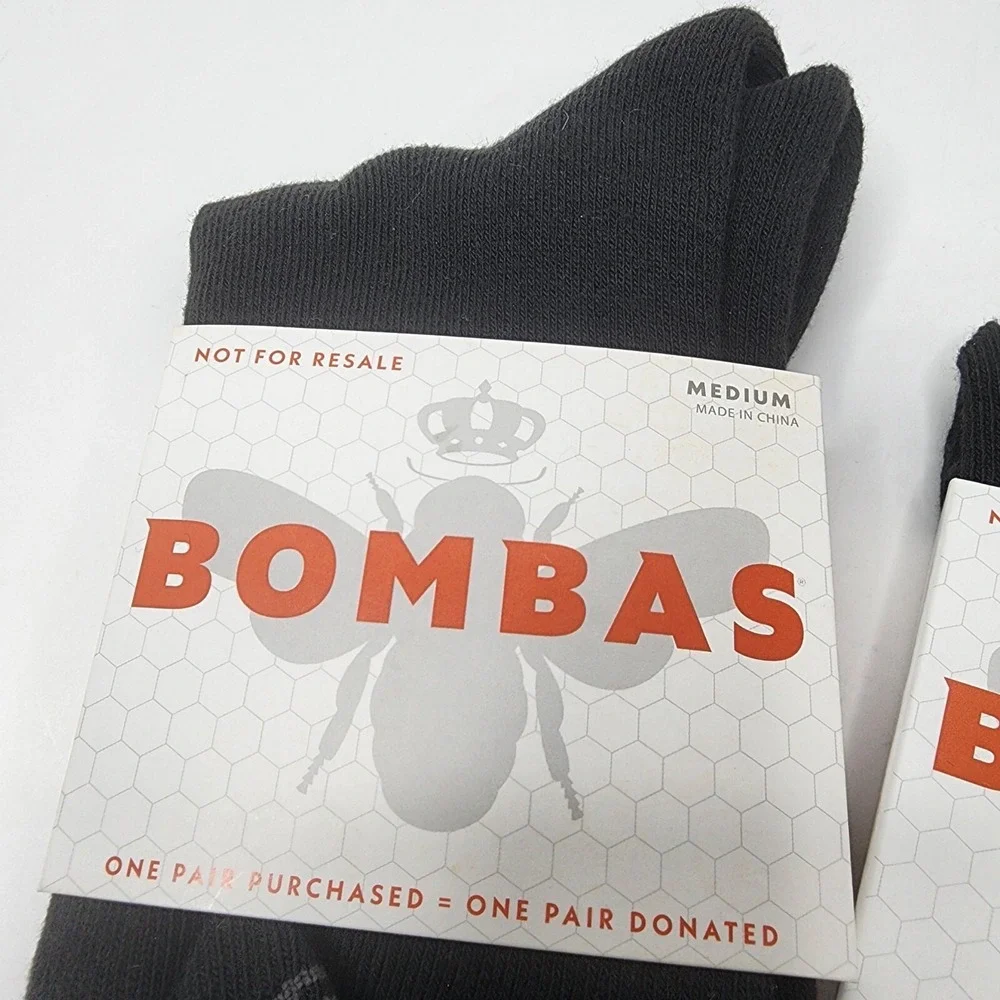 Bombas Sz M Calf Crew Socks 3 Pairs NEW Bee Better Men's 6 - 9 Women's 7-11 1/2